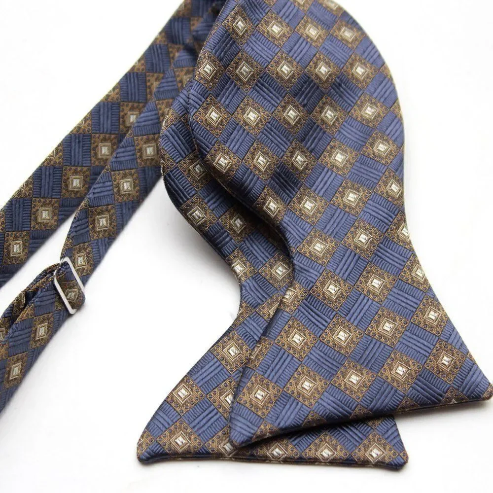 Mens self-tied Bow tie Big Butterfly‎ Ornament 100%Silk Bowtie S688